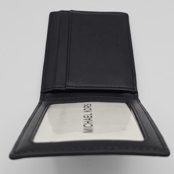 Michael Kors Jet Set Bifold Wallet Brown Logo & Black Leather - Picture 9 of 12